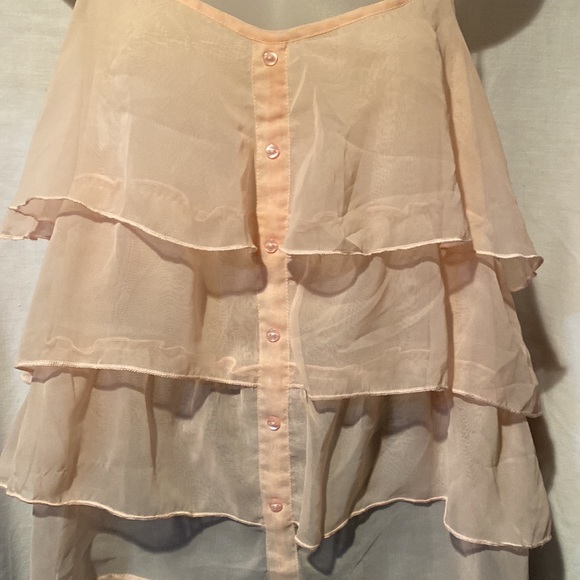 Ladies spaghetti strap sheer top - Picture 2 of 6